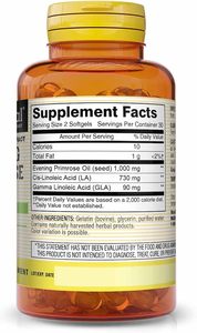 Huile d'Onagre OEM 1000 mg – Améliore la Mémoire et le Sommeil – Riche en Oméga 6 – 5-HTP – Soulagement SPM et Ménopause – Sans Gluten – 60 gélules - Product Image 2