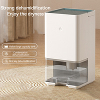 Déshumidificateur d'air intérieur haute capacité 1,2 L, déshumidificateurs intelligents à double cœur pour la maison