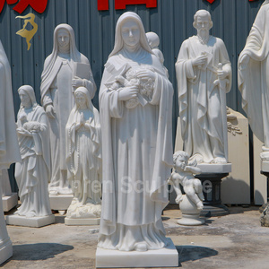 Alta calidad al aire libre jardín elegante señora estatua grande mármol tallado Virgen María <span class=keywords><strong>fuente</strong></span> de agua - Product Image 4