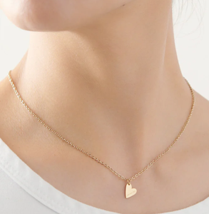Collar de Oro con Colgante Geométrico Simple de Acero Inoxidable Personalizado, Grabado con el Proverbio 3:3, Corazón Pequeño y Triángulo, <span class=keywords><strong>para</strong></span> <span class=keywords><strong>Mujer</strong></span> - Product Image 3
