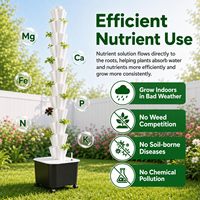 Tour hydroponique à 60 sites sur roues pour la maison et le jardin, système de culture vertical en colonne, hydroponie et aéroponie