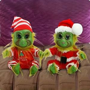 Nuevo juguete creativo de peluche <span class=keywords><strong>Grinch</strong></span>, muñeco extraño de Navidad, regalo de Navidad, muñeco monstruo de pelo verde - Product Image 4