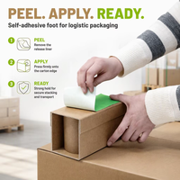 Boîte de palette en carton personnalisée haute résistance et durable avec pieds autocollants pour l'emballage logistique