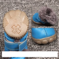 Bottes chaudes imperméables PU pour petit chien, chaussures antidérapantes pour animaux de compagnie, protège-pattes pour l'hiver