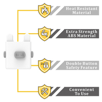 Kunci Pengaman Oven & Lemari Probebi Baby Safety PC+ABS Putih untuk Anak-Anak Bersertifikasi REACH