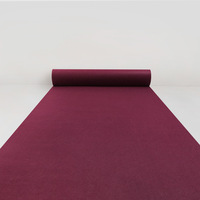 Tapis d'extérieur durable rouge lavable antidérapant résistant aux taches pour mariage, fabriqué à la machine, à poils ras, coloré, aiguilleté
