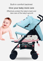 Poussette bébé de haute qualité 0 ~ 3 ans Portable pliant léger 4 roues bébé poussette parapluie