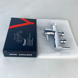 Oem vòi hoa sen vòi <span class=keywords><strong>3</strong></span> Chiều Màu Đen ba chiều van góc với hai tay cầm - Product Image 2