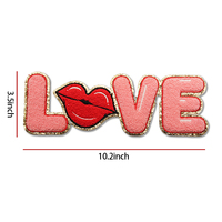 Patchs Chenille Valentine Offre Spéciale Patch personnalisé lettre à paillettes chauffage pour vêtements chapeau fer sur