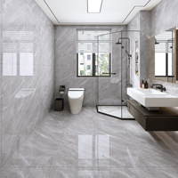 Carreaux de salle de bain en promotion 600x1200mm, carreaux de céramique brillants en porcelaine pour sol, carreaux de porcelaine blancs effet marbre standard