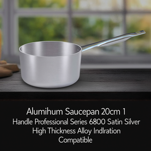 Casseruola Alluminio (20cm) 1 manico PROFESSIONALE SERIE 6800 Silver satinato 6826 20 - Product Image 3