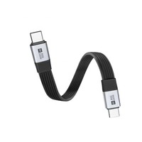 Câble USB Type C court de 13cm avec porte-clés Portable USB4 80Gbps Données 240W PD Charge 8K 60Hz UHD Vidéo pour Power Bank