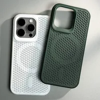 Coque de téléphone dissipant la chaleur pour iPhone 11 12 13 14 15 16 Pro Max Plus, coque de protection magnétique antichoc