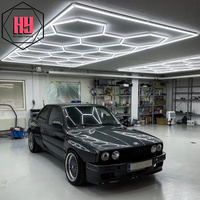 Prix usine 220v 110v haute qualité hexagonal led lumière plafond pour voiture Showroom Garage réparation atelier éclairage