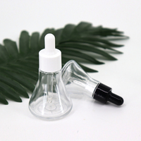 Bouteilles en verre vides avec compte-gouttes, forme cône/conique, dégradées, pour huile à barbe, soin de la peau, huile corporelle ou capillaire, avec logo personnalisé, 15ml, 30ml, 50ml