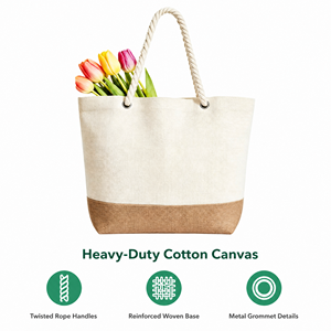 Jute Canvas Tote <b>Bag</b> Custom Print <b>Flower</b> Bouquet <b>Gift</b> <b>Bag</b> Factory Direct Bulk Low MOQ 100pcs - Product Image 2