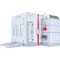 Cabine de peinture automobile industrielle LX3 au gaz diesel avec système de chauffage, ventilation et filtration