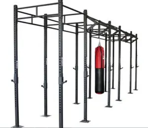 Obral peralatan Gym, peralatan Gym Multi fungsi Cross Fit Rig peralatan kebugaran kustom rak Rig Squat dudukan daya