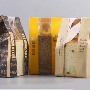 Transparent Window Kraft Paper <b>Bag</b> for Toast Baked <b>Bread</b> Takeout Food Custom Logo Brown Paper for Sugar Noodle Packing - Product Image 5
