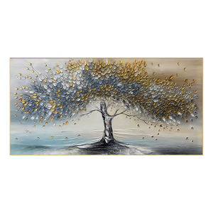 Árbol <span class=keywords><strong>DE</strong></span> <span class=keywords><strong>LA</strong></span> <span class=keywords><strong>VIDA</strong></span> pintura al óleo sobre lienzo grande abstracto texturizado <span class=keywords><strong>azul</strong></span> gris flor árbol pared arte personalizado moderno Decoración Para sala <span class=keywords><strong>de</strong></span> estar - Product Image 6