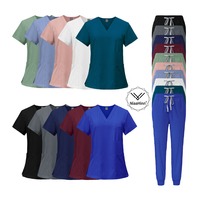 Ensemble de blouses et pantalons médicaux lavables à col en V Niaahinn 2026 pour hôpital, infirmières, spa, salon de beauté, uniforme extensible