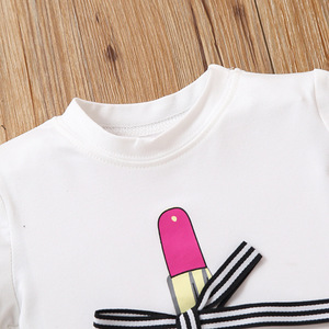 Set di abbigliamento per bambini all'ingrosso estivo Cartoon abiti per bambini t-shirt a maniche corte pantaloncini di jeans a vita alta abiti per <span class=keywords><strong>bambina</strong></span> - Product Image 6