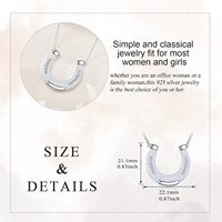 Collier fer à cheval pour femmes 925 argent Sterling opale fer à cheval pendentif collier bijoux équestres pour amoureux des chevaux