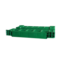 Récipient pliable réutilisable 400x300x140mm PP écologique Caisse en plastique pliable recyclable Maille pour caisses de stockage de fruits