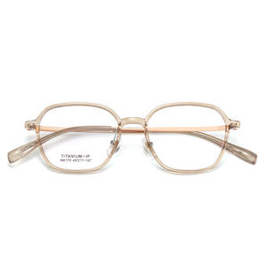 Montures de lunettes en titane M8170, monture octogonale complète, légères, unisexes, verres en acrylique, origine Danyang - Product Image 1
