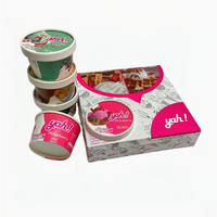 Boîte de papier crème glacée bio, boîte d'emballage de crème glacée, boîtes de gâteaux de crème glacée