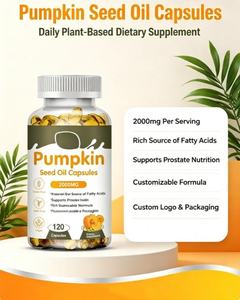 Gélules d'huile de graines de citrouille naturelle de qualité supérieure OEM 2000mg pour le soutien de la santé et le bien-être quotidien des adultes, 120 unités - Product Image 2