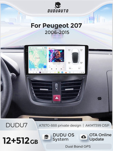 Mekede DUDUAUTO Car-play Auto Wifi 4g Gps Host compatible con Dudu7 Adas Dvr para <span class=keywords><strong>Peugeot</strong></span> <span class=keywords><strong>207</strong></span> 2006-2015 Tpms Cámara trasera Cámara 360 - Product Image 1