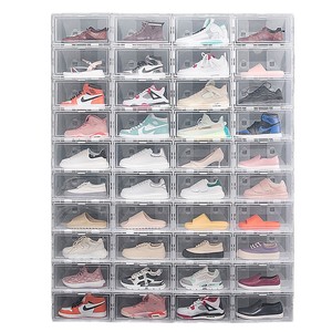 Boîte de rangement transparente en polypropylène pour chaussures, organisateur de baskets populaire, option de rangement sous le lit, capacité 6-10L - Product Image 6
