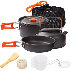 Wholesale Camping Cookware Kit <b>Outdoor</b> Cooking Set Aluminum Equipment Pot Travel Tableware Kitchen Hiking Picnic BBQ - Product Image 1