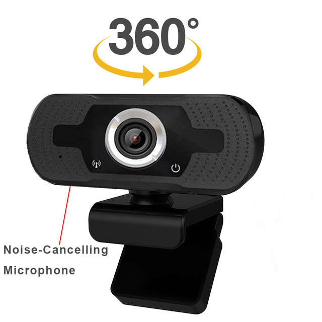 H8 1080p HD 360 Degree Pc Camera Webcam with Microphone Tripod for Laptop Computer