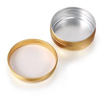 Boîte en aluminium ronde dorée de luxe pour cire capillaire cosmétique, 5g, 10g, 20g, 30g, 50g, 60g, avec logo personnalisé imprimé