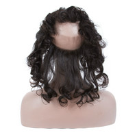 La piel delgada transparente Pre arrancado 360 grado llena del cordón del cabello humano cierre Frontal con el pelo del bebé