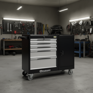 Fasano <b>Tools</b> 5 Drawer <b>Rolling</b> <b>Tool</b> Cabinet With Door And Lock For Auto Repair - Product Image 3