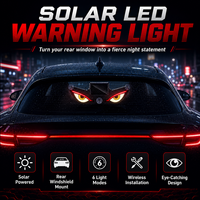 Lumière ambiante LED sans fil pour voiture, recharge solaire, lumière décorative œil de démon pour fenêtre de véhicule