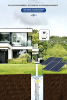 Pompe solaire submersible à courant continu basse tension 48V sans onduleur 4YYD avec turbine en acier inoxydable pour l'approvisionnement en eau des fermes rurales