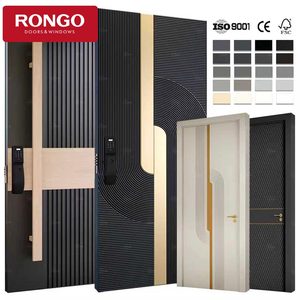 Высококачественные китайские брендовые бронированные металлические защитные передние двери, алюминиевые поворотные двери, пуленепробиваемые противоугонные главные двери - Product Image 2