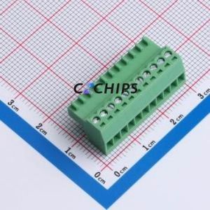 MX2EDGK-2.54-11P-GN01-Cu-Y-A Plug-in Terminal Block P=2.54mm Connector Male Plug 2.54mm Green 11P - Product Image 1