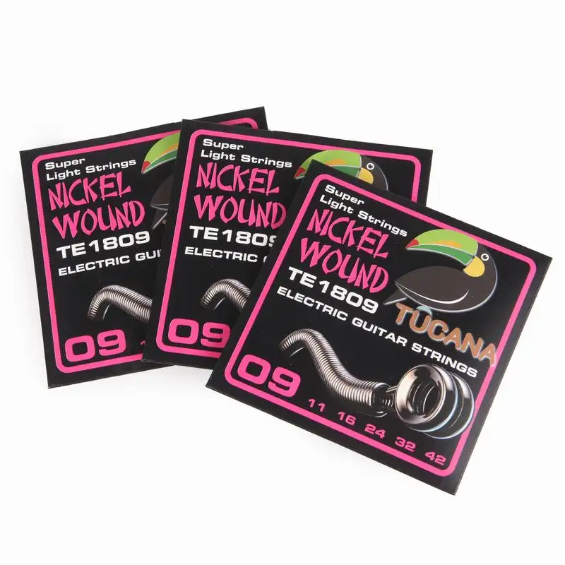 Nickle Wound Electric string Guitar Strings of Tucana 010 011 good quality gauge packaged Guitar Strings