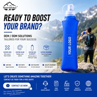 Gourde d'hydratation souple pliable en silicone TPU robuste, étanche, personnalisable OEM, sans empreinte, pour marathon et course