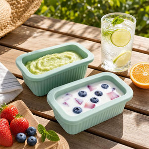BPA-free Freezer to Microwave Silicone Food Storage Container 250ml -40C to 230C Temperature Resistant <b>Meal</b> <b>Prep</b> Box Portable - Product Image 1