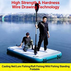 Plataforma Flotante de Agua, <span class=keywords><strong>Isla</strong></span> Inflable, Muelle Flotante, Muelle Inflable Plegable para Exteriores con Tecnología Drop Stitch - Product Image 6