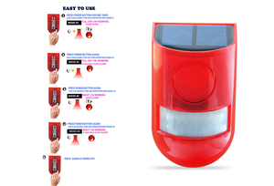 Portable Wireless PIR Motion Sensor Burglar Home Security Alarm <strong>System</strong> <strong>Solar</strong> Alarm <strong>Light</strong> - Product Image 3