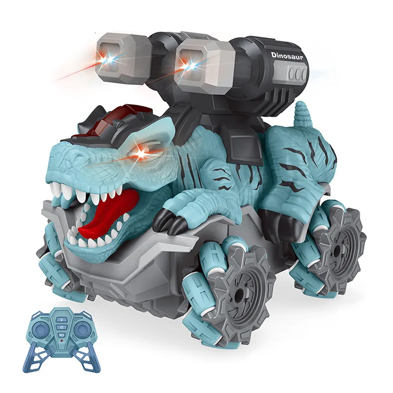Rotating Rampage Remote Control Rc Dinosaur Stunt Car Toy With Light Music