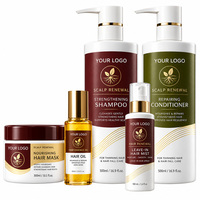 Ensemble de soins capillaires de luxe à l'huile d'argan, sans sulfate, hydratant, sans cruauté, shampooing, après-shampooing, traitement capillaire, protéines naturelles, kératine