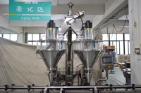 Ligne automatique de remplissage, de bouchage et d'étiquetage de poudre blanchissante pour lait en poudre de chèvre, de noix de coco et de chameau